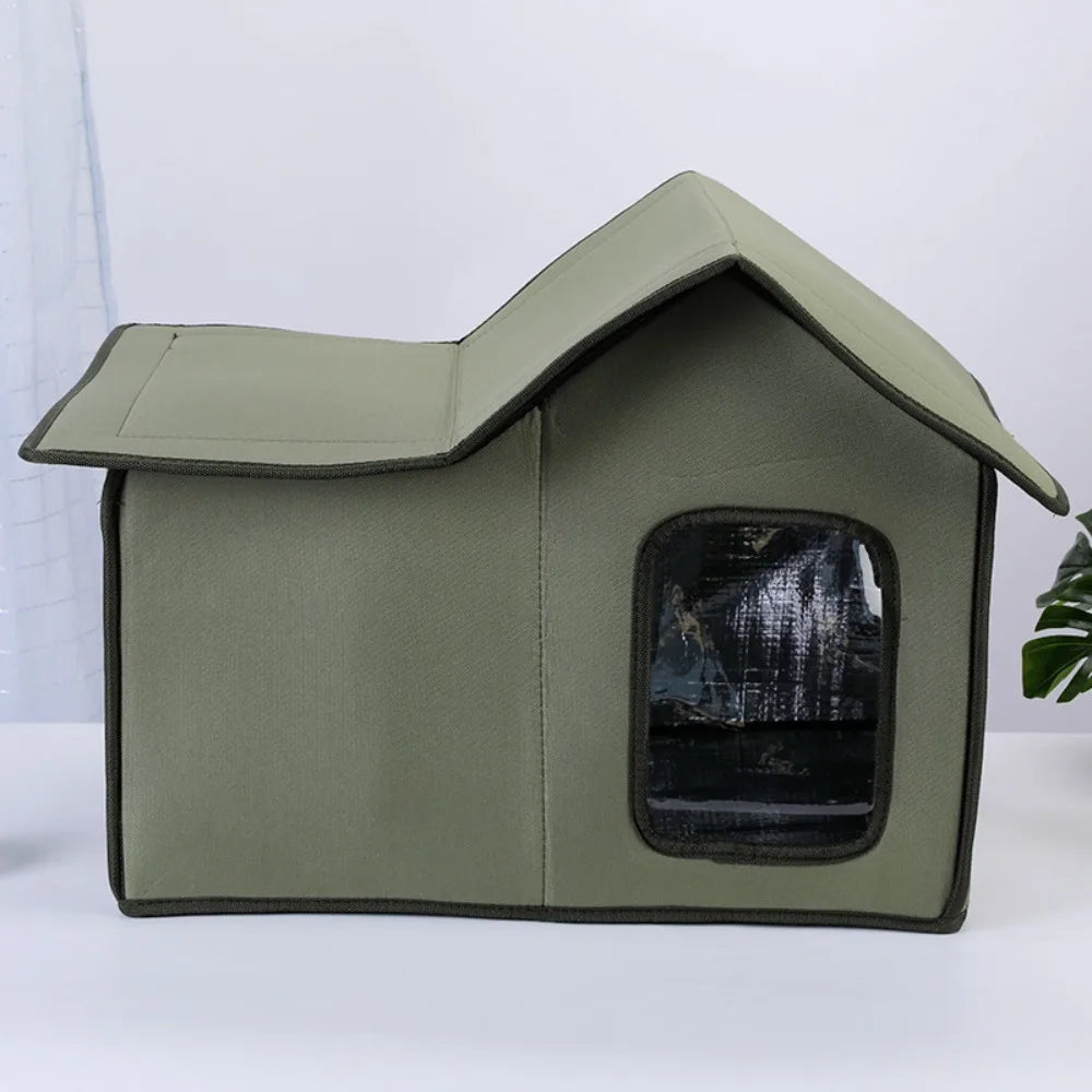 Outdoor Cat House Waterproof Pet House Not Easy To Collapse Windproof Pet Nest Foldable Storage Dog House Simple Stray Cat House