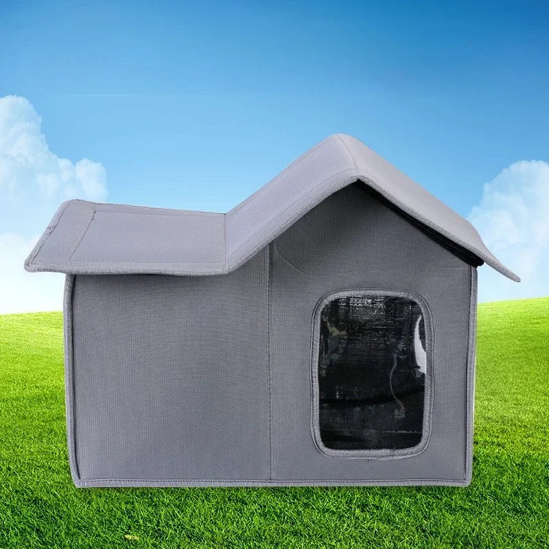 Outdoor Cat House Waterproof Pet House Not Easy To Collapse Windproof Pet Nest Foldable Storage Dog House Simple Stray Cat House