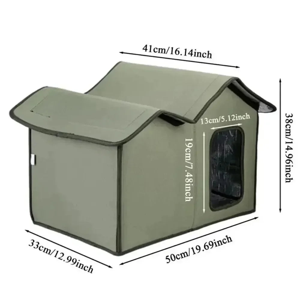 Outdoor Cat House Waterproof Pet House Not Easy To Collapse Windproof Pet Nest Foldable Storage Dog House Simple Stray Cat House