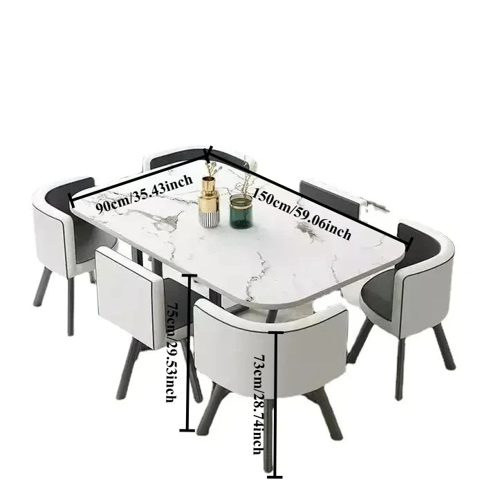 Dining Table, Rectangular for Dining Room/living Room, Kitchen Table Set with Metal Legs Customizable