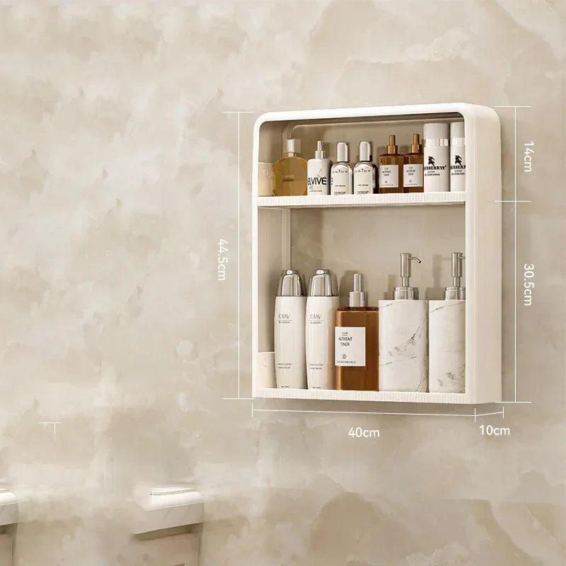 Bathroom storage rack Bathroom wash table Bathroom non perforated wall mounted skincare product storage rack bathroom organizer
