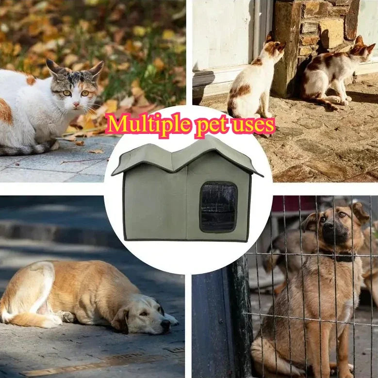 Outdoor Cat House Waterproof Pet House Not Easy To Collapse Windproof Pet Nest Foldable Storage Dog House Simple Stray Cat House