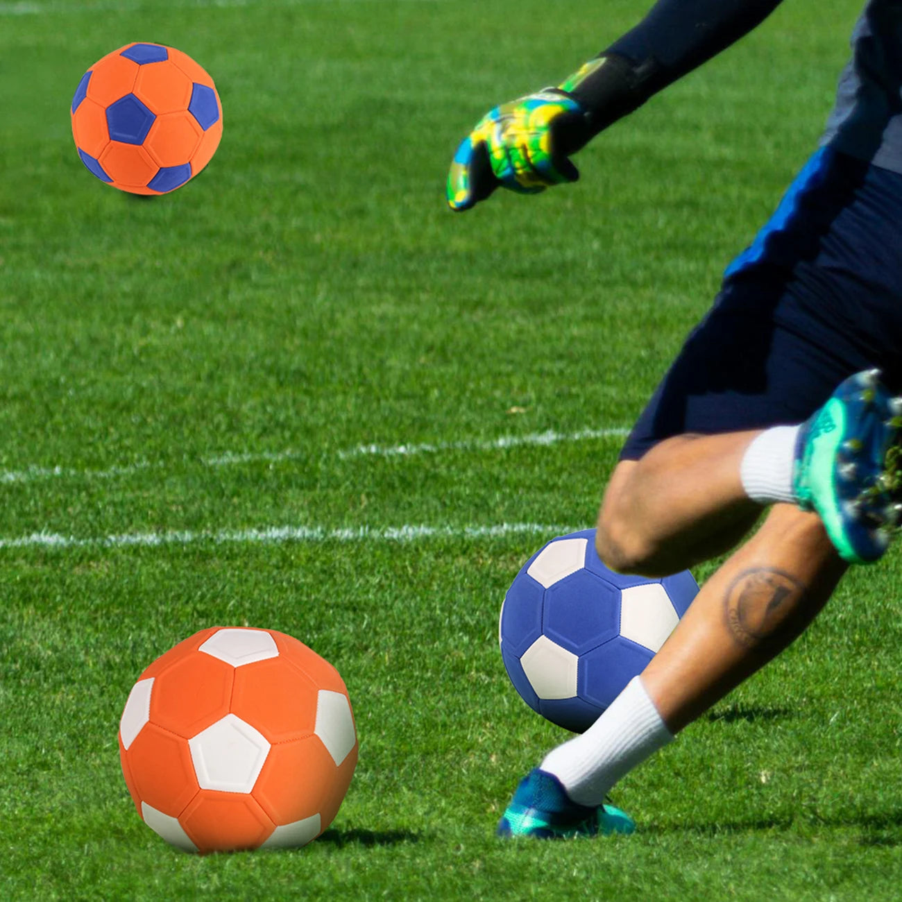 1PC size 4 and 5 durable, soft and comfortable sports football, suitable for four seasons of competition and training