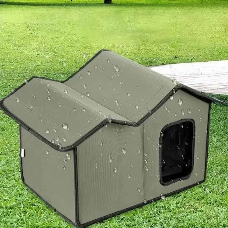 Outdoor Cat House Waterproof Pet House Not Easy To Collapse Windproof Pet Nest Foldable Storage Dog House Simple Stray Cat House