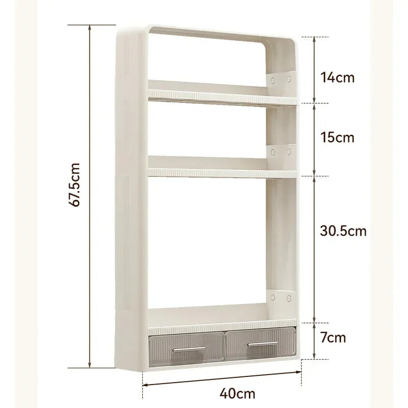 Bathroom storage rack Bathroom wash table Bathroom non perforated wall mounted skincare product storage rack bathroom organizer
