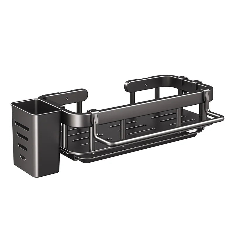 Kitchen sink rack multifunctional rag rack punch-free dishwashing sink drain rack