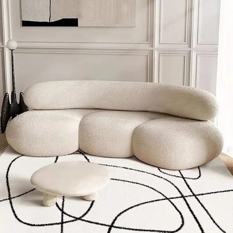 Elegant Modern Sofa Bedrooms Luxury Designer White Soft Minimalist Sofa Living Room Muebles Para El Hogar Home Decoration