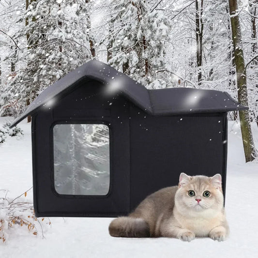 Outdoor Cat House Waterproof Pet House Not Easy To Collapse Windproof Pet Nest Foldable Storage Dog House Simple Stray Cat House