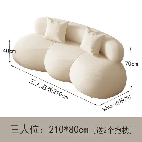 Elegant Modern Sofa Bedrooms Luxury Designer White Soft Minimalist Sofa Living Room Muebles Para El Hogar Home Decoration
